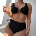 thumbnail image 4 of Vedolay 2 Piece Swimsuit For Women Tankini Swimsuits for Women Tummy Control Bathing Suits Two Piece Tankini Tops with Bikini Bottoms Twist Swimwear,Black S, 4 of 5