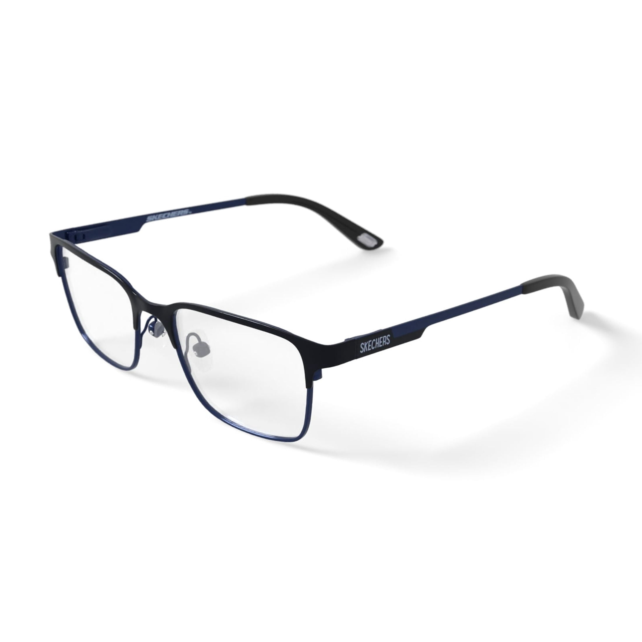 Skechers Youth SE1203-1 Browline Prescription Eyeglasses with Case, Matte Black