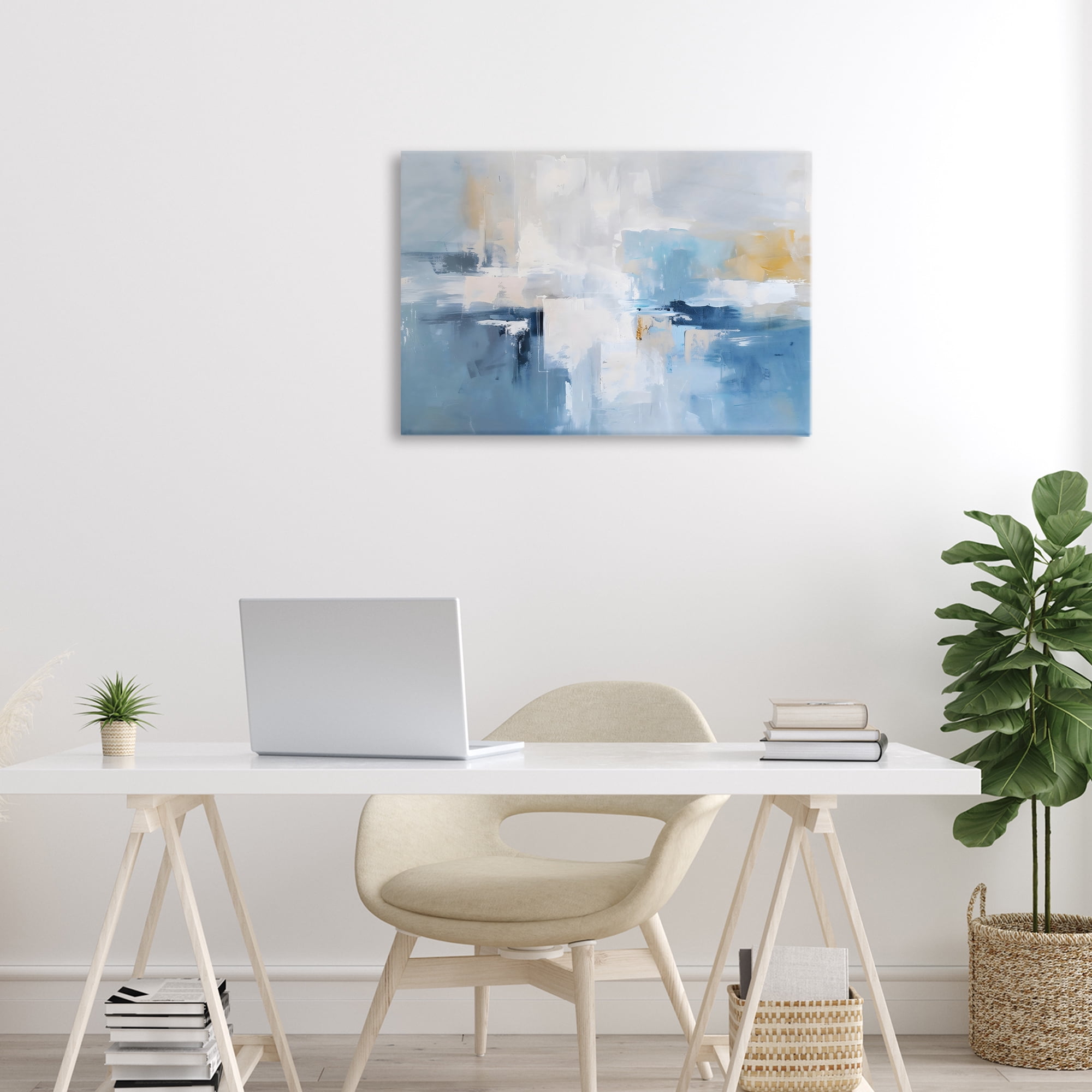 Stupell Industries Blue Sea Mist Horizon Canvas Wall Art, design by Creative Studio