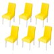 thumbnail image 1 of 6 uds fundas elásticas para sillas de comedor, fundas para sillas suaves lavables extraíbles de LICRA para banquete de mesa de Hotel de cocina, 1 of 5