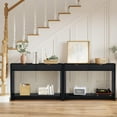 thumbnail image 4 of WIRRYTOR Table Console avec Rangement, Table de Canapé Moderne pour Salon, Table de Canapé Étroite avec 2 Tiroirs en Bois et Tablette de Rangement Ouverte, Noir, 4 of 7