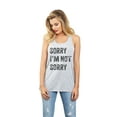 thumbnail image 2 of Sorry I'm Not Sorry Women's Fashion Sleeveless Flowy Racerback Workout Yoga Tank Top Sport Grey Large, 2 of 3