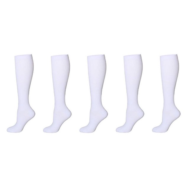 HLONK 5Pcs Compression Socks Anti-Slip Design Men‘s Compression Socks Knee High Socks for Enhanced Comfort and Performance Black