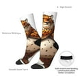 thumbnail image 4 of Fotbe Cartoon Cheetah With Attitude Pattern Long Socks for Men & Women – Breathable & Stretchy Compression Socks, Ideal for Running, Travel, and Everyday Wear Size 5-11, 4 of 6