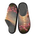 thumbnail image 2 of IAUYY Memory Foam House Slippers Suitable for Both Men and Women. Comfortable, Anti-Slip Plush Flat-Bottomed Slippers The Best Holiday Gift Endless Fields Of Tulips, 2 of 9