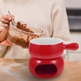 thumbnail image 3 of Miangastore 1 Set of Practical Chocolate Pot Chocolate Fondue Ceramic Cheese Melting Pot, 3 of 9