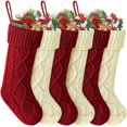 thumbnail image 1 of Paquete de de Navidad, calcetines de punto de cable , regalos y decoración para decoración de fiesta de Navidad, 1 of 5