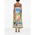 thumbnail image 3 of Women High Waist Cotton Linen Printed Cami Dress Casual Summer Sundress, 3 of 5