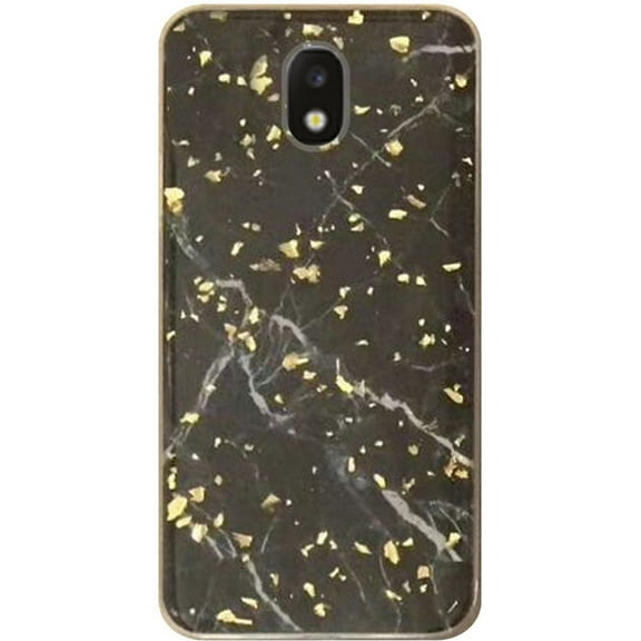GSA Frozen Glitter Marble Candy Case 3 For Samsung Galaxy J3 (2018), J337, J3 Star, J3 Achieve & Express Black