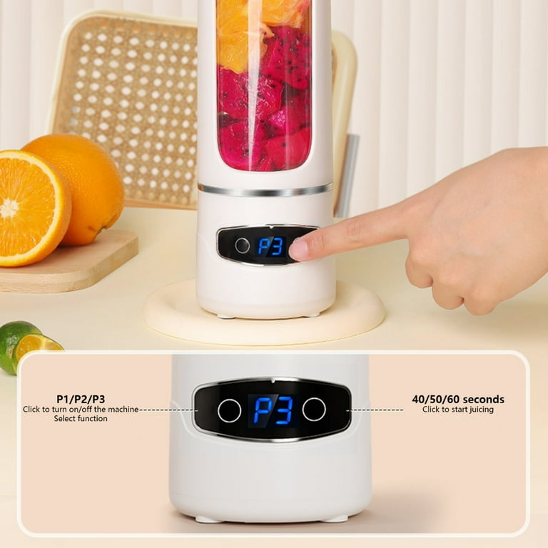 USB Rechargeable 22000RPM Travel Juicer, 600ml Lightweight Fruits