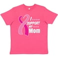 thumbnail image 3 of Inktastic Breast Cancer Awareness I Support My Mom with Pink Ribbon Youth T-Shirt, 3 of 5