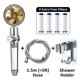 thumbnail image 1 of Cabezal de ducha de hélice, conjunto de alta presión, rotación de 360° con 1 filtro de agua libre, ventilador dorado, turbocompresor, lluvia pura, helix, ducha ecológica, 1 of 5