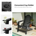 thumbnail image 6 of Patiojoy Adirondack Chair Outdoor with Cup Holde Weather Resistant Lounger Chair for Backyard Garden Patio and Deck Black, 6 of 8