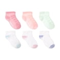 thumbnail image 3 of Hanes Girls Ankle Socks Value Pack, 6-Pack, Pure Comfort SuperSoft Ankle Socks for Infant and Toddler Girls, 3 of 6