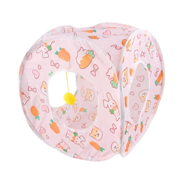 Túnel de gato para gatos interiores con pelota Funny Interior Interactive Hideout Actividad Peeking Hole Toy para perros de cachorros Pets Home Pets atravesarse