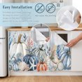thumbnail image 5 of Pumpkin Starfish Sink Skirt 11"Wx13"L,Dustproof Under Sink Curtain with Self Adhesive Tape,Blue Thanksgiving Coastal Autumn Cabinet Curtain Cover for Bathroom Vanity,RV,Kitchen Cabinet Storage Shelf, 5 of 9