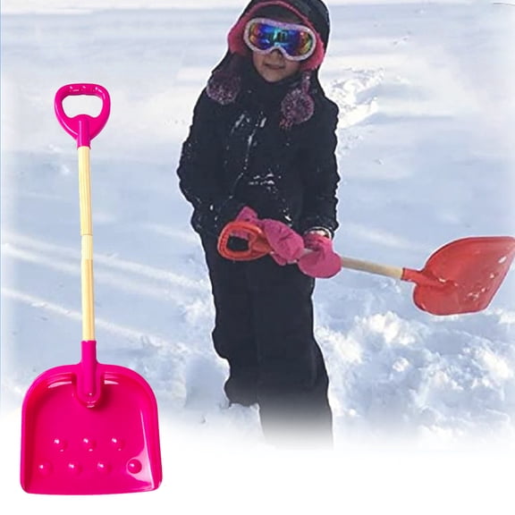 Toddler Snow Shovel - Kids Snow Shovel with Metal Blade, Durable Ergonomic Winter Play Tool for Children Ages 3-7, Outdoor Sand & Snow Toys for Toddlers, Lightweight Mini Shovel for Yard & Beach