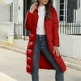 thumbnail image 2 of Tiqkatyck Womens Winter Coats Clearance Women's Packable Down Jacket Hooded Puffer Jacket Lightweight Winter Coat for Womens Long Sleeve Tops Red, 2 of 9