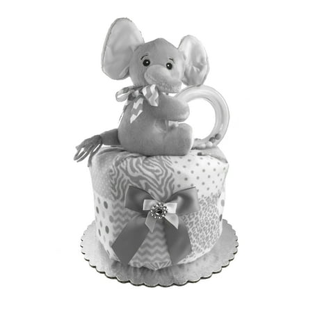 Baby Shower Gift Diaper Cake For A Boy Or Girl Elephant Baby Shower Gift Diaper Cake For A Boy Or Girl Elephant