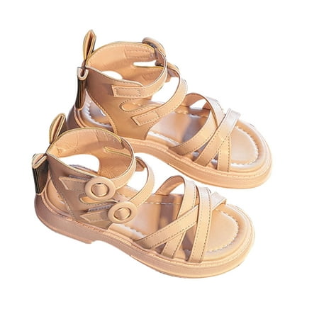

NIUREDLTD Girls Sandals Summer Children s Soft Sole Shoes Fashion Girls Princess Shoes Baby Beach Shoes Size 33