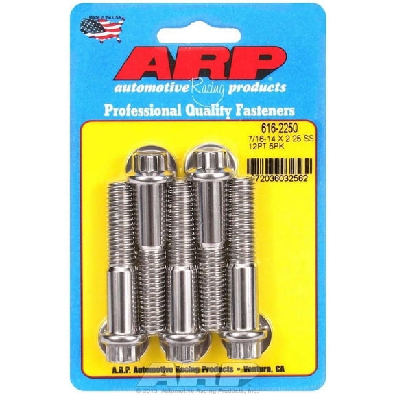 Arp S/S Bolt Kit - 12pt. (5) 7/16-14 x 2.250