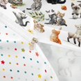 thumbnail image 4 of jejeloiu Watercolor Cat Floral Duvet Cover Set Kids,Wildflower Kitten Pattern Bedding Full,Reversible,3 Pieces(No Comforter), 4 of 6