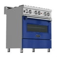 thumbnail image 2 of ZLINE 30 in. Professional Dual Fuel Range in DuraSnow Stainless Steel with Blue Gloss Door (RAS-BG-30), 2 of 5