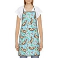 thumbnail image 2 of Naloa 1Pack Adjustable Bib Apron Waterdrop Resistant Cooking Kitchen Aprons for Women Men Chef, Cute Otters Print, 2 of 5