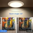 thumbnail image 3 of ENERGETIC 5/6 Inch LED Disk Light, 1100LM,15W,2700K/3000K/3500K/4000K/5000K Selectable,Dimmable Surface Mount LED Ceiling Light,4-Pack, 3 of 6