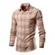 thumbnail image 1 of Blusa y camisa de manga larga con cuello vuelto para hombre, blusa informal a cuadros con botones y cuello vuelto, blusa de manga larga para hombre, 1 of 4