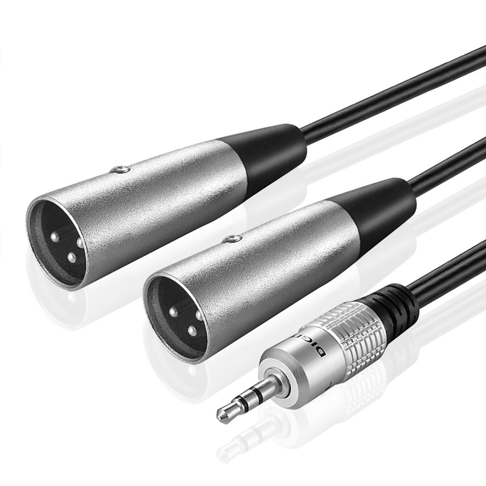 3.5mm TRS to XLR Adapter Cable (10FT) - Male to Male Stereo XLR Pinout
