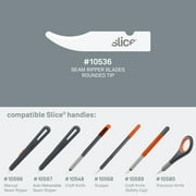 Slice 10536 Replacement Seam Ripper Blades - Rounded Tip | Stitch Unpicker and Thread Cutter | Finger-Friendly, Micro Ceramic Safety Blade - Pack of 4