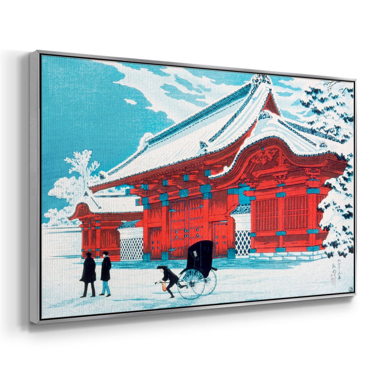 Vintage Landscape-CCXCIII By Wexford Home Framed in Silver Wood Gallery Wrapped Canvas 25 in. x 37 in.