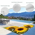 thumbnail image 3 of Spring Sunflowers Outdoor Rug for Patio/Deck/Porch, Non-Slip Large Area Rug 4 x 6 Ft, Yellow Floral Turquoise Farmhouse Grey Wooden Indoor Outdoor Rugs Washable Area Rugs, Camping Rug Carpet Runner, 3 of 8
