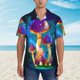 thumbnail image 5 of Camisa hawaiana nueva y divertida con estampado de hongos para hombre, camisas de manga corta, camisas casuales para vacaciones en la playa, camisas de calle con flores para mujer y niño, 5 of 5