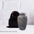 thumbnail image 2 of Gray Marble Finish Large Adult Cremation Urn for Human Ashes — With Velvet Bag, 2 of 3