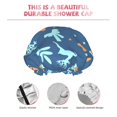 thumbnail image 5 of YFYANG Women's Double Waterproof Shower Cap, Blue Christmas Pattern Reusable Hair Cap for All Hair Styles and Head Sizes, 5 of 9
