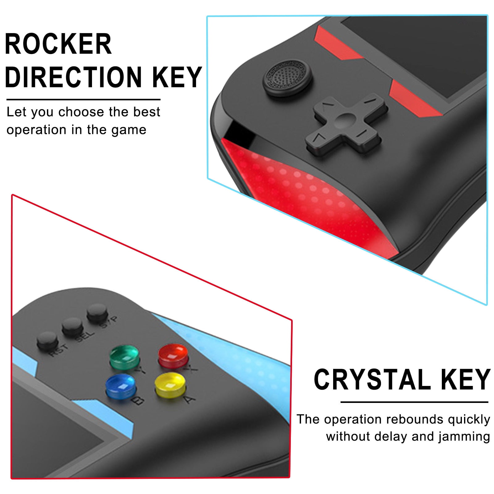 Consola de juegos portátil con 500 juegos clásicos de FC, batería recargable de 1200 mAh, compatible con conexión a TV y reproductores, ideal para niños.