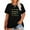 Black, variant on XCHQRTI Women Dragonfly Tshirt Plus Size Short Sleeves Graphic Casual Loose Tee Tops