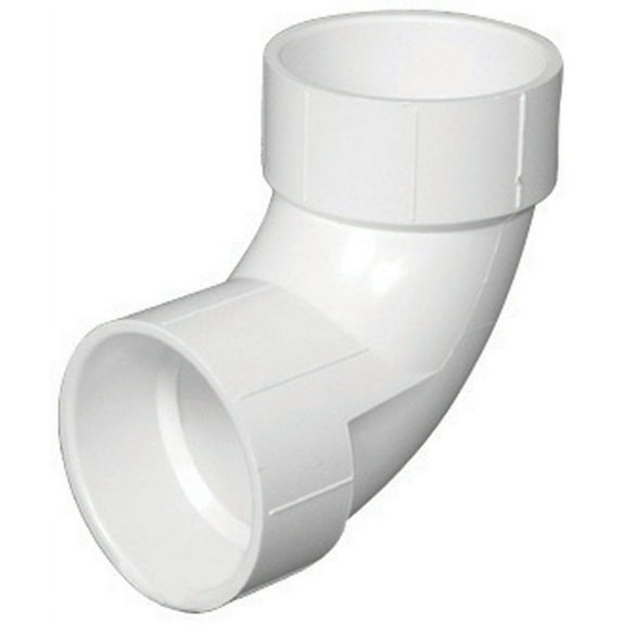 Charlotte Pipe Schedule 40 6 in. Hub x 6 in. Dia. Hub PVC Elbow