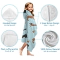 thumbnail image 7 of Dachshund Footprint Bone Hooded Bath Towel，60"x35" for Ages 3 To 12 Kids, Quick Dry Lightweight Soft Microfiber Hood Beach Towel Cover Up for Kids, 7 of 7