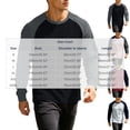thumbnail image 3 of Aimik Raglan Sport Top for Men Long Sleeve Crew Neck T-Shirt Gym Shirt Fashion Contrast Sleeve Casual Base Layer Top for All Season, 3 of 6