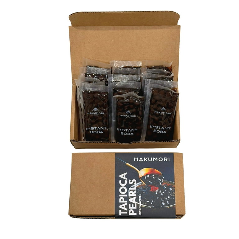 HAKUMORI Instant Brown Sugar Tapioca Pearls, Ready in 25 Seconds