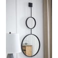 thumbnail image 2 of Signature Design by Ashley Contemporary Brewer Accent Mirror  Black, 2 of 4