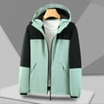 thumbnail image 2 of IROINNID Men's Hoodie Anorak Long Sleeve Solid Color Loose Same Autumn And Winter Waterproof Windproof And Thickened All-in-one Outdoor Sport Warm Jacket, 2 of 4