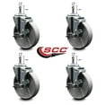 thumbnail image 2 of Semi Steel Swvl Grip Ring Caster Set 4 w/3"Wheel&7/16"Stem-4 Swvl w/Top Lck BRK, 2 of 2