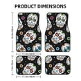 thumbnail image 2 of ZICANCN Waterproof Car Floor Mats Full Set, Dod Colorful Skull Automotive Carpet Mats for Vehicle Trucks Suv Jeep, 4 Pieces, 2 of 6