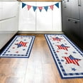 thumbnail image 4 of Lilixerw 2 PCS 4th of July Kitchen Rugs and Mats Patriotic Door Mats Independence Day Memorial Day Flag Day Red White Blue Floor Rugs, 4 of 6
