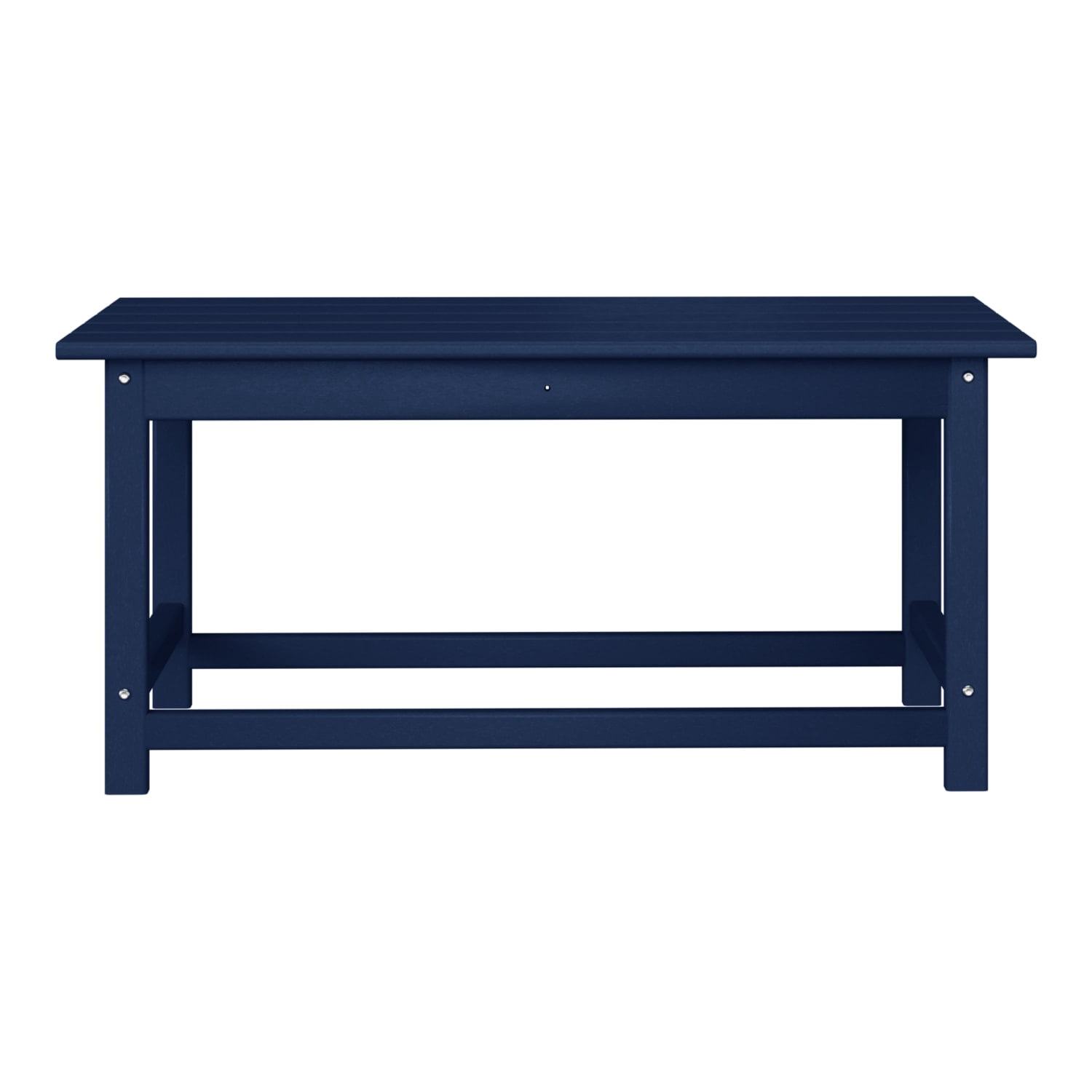 WestinTrends Malibu Patio Outdoor Coffee Table – 35" All-Weather Poly Lumber Adirondack Porch Table, Navy Blue