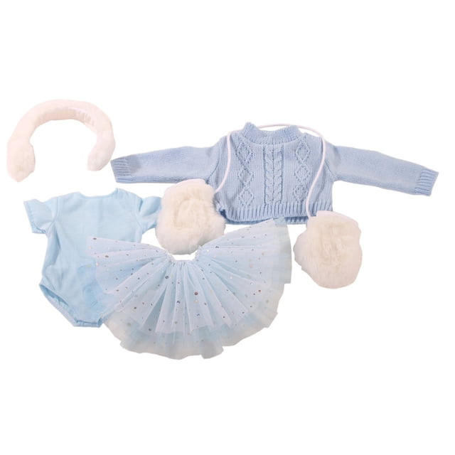 Conjunto combinado de belleza patinadora Gotz de 5 piezas para muñecas de pie de 18 a 19 pulgadas